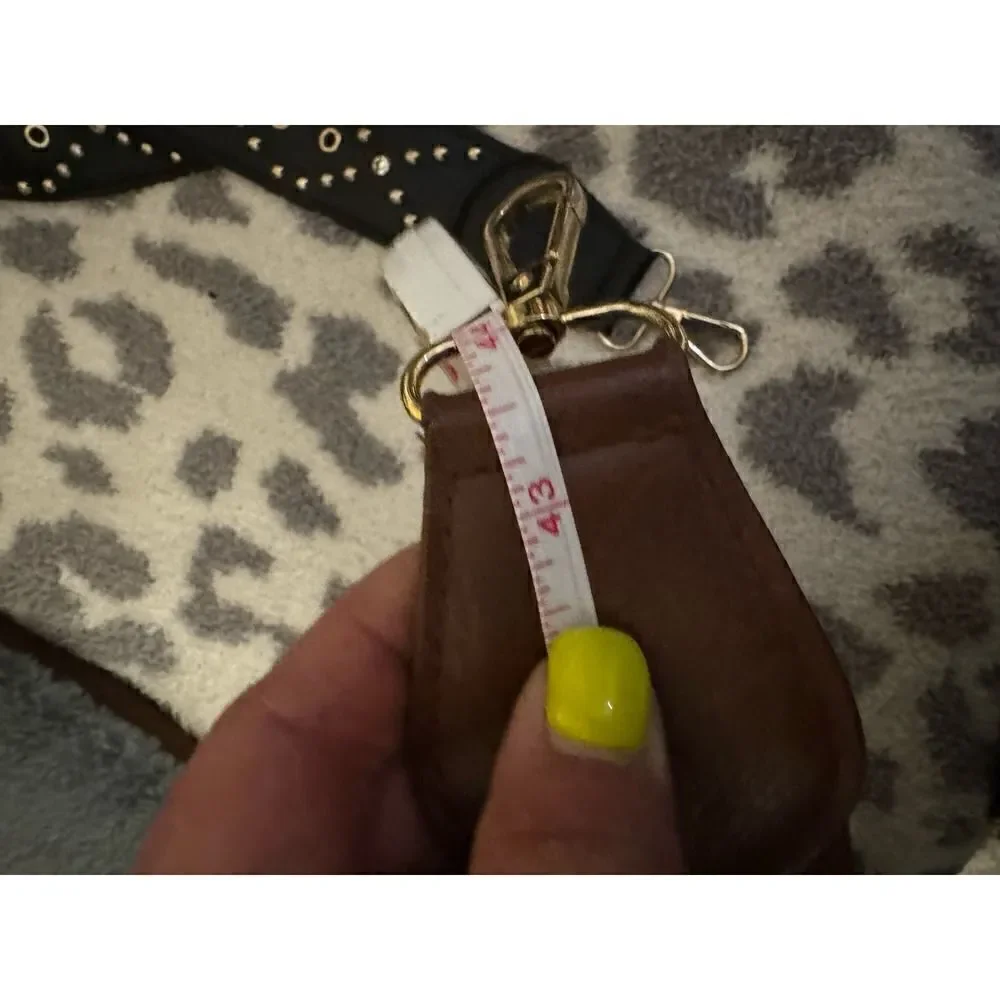 Lot of 2x crossbody bag/purse/pocketbook novelty strap brown black - Picture 3 of 4